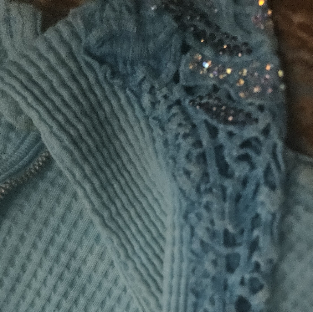 Elegant Blue Women's Intimate Robe - Picture 2 of 5